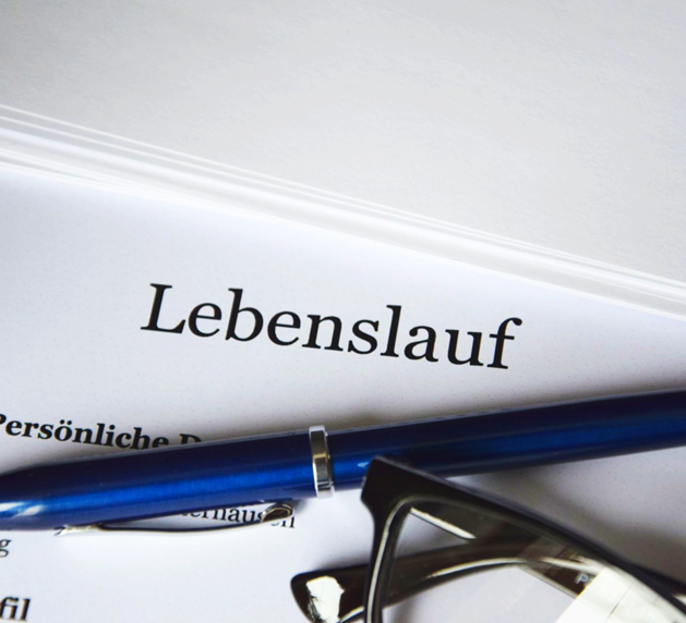 Achten Sie bei Ihrer Bewerbung auf die Vollständigkeit Ihrer Unterlagen Ausschnitt Lebenslauf