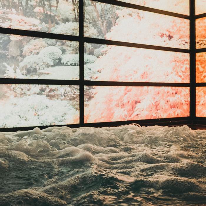 Bubbling water in the pool of the spa Linsberg Asia